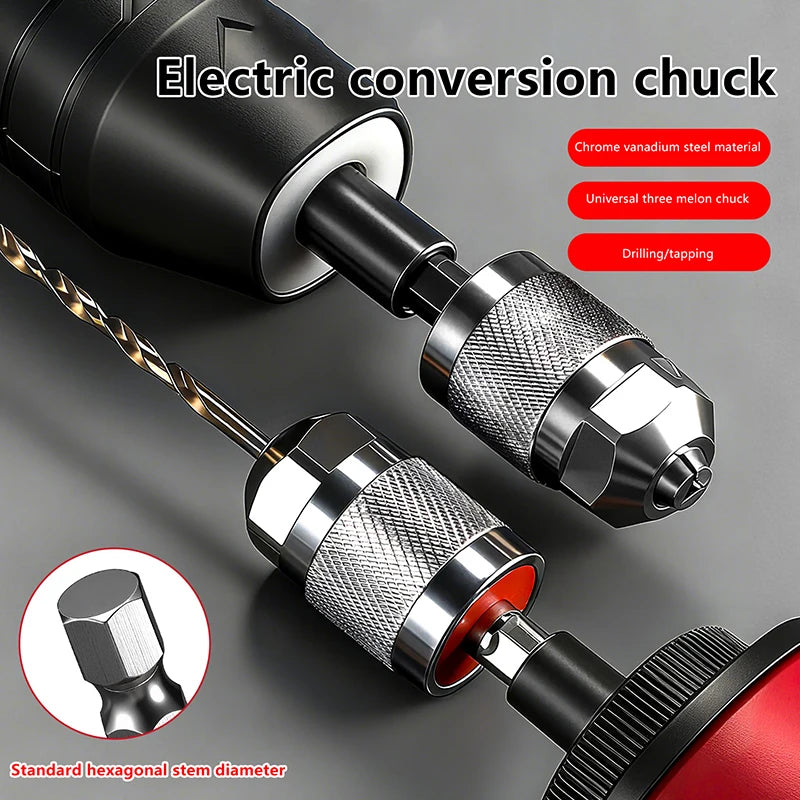 Handle Screwdriver Chucks Adapter Electric Drill Bits Collet Qme