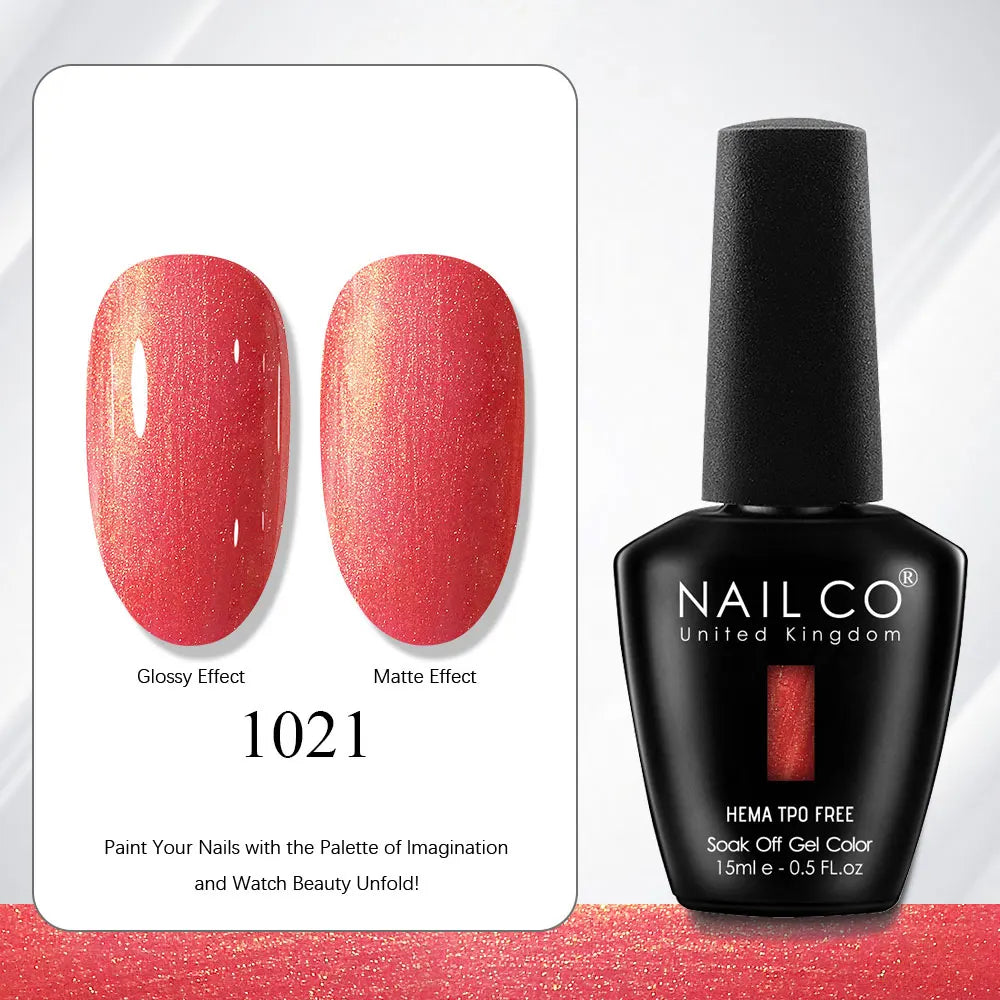 NAILCO Gel Nail Polish Nails Semi-permanent UV Varnish Glitter Glass