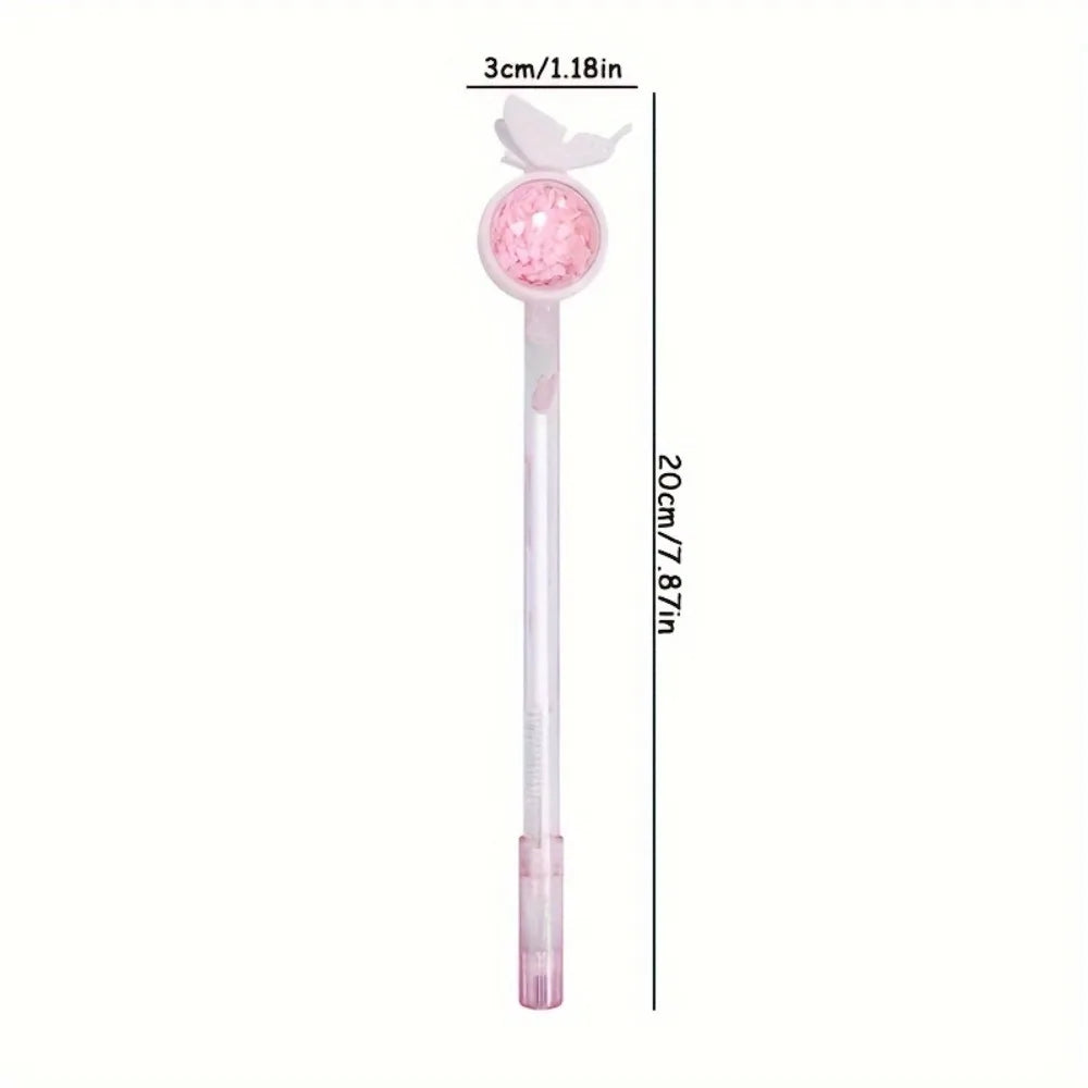 12pc Butterfly Gel Ink Pen Novelty Holiday Pen with Black Ink, Suitable for Nurses, Students,Teachers, Classroom Office Supplies Qme