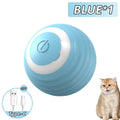 Cat Toys Pet Toy Supplies Accessories for Cats Spinning Ball Electric Interactive USB Charging Cat Ball Products Home Garden Qme Blue
