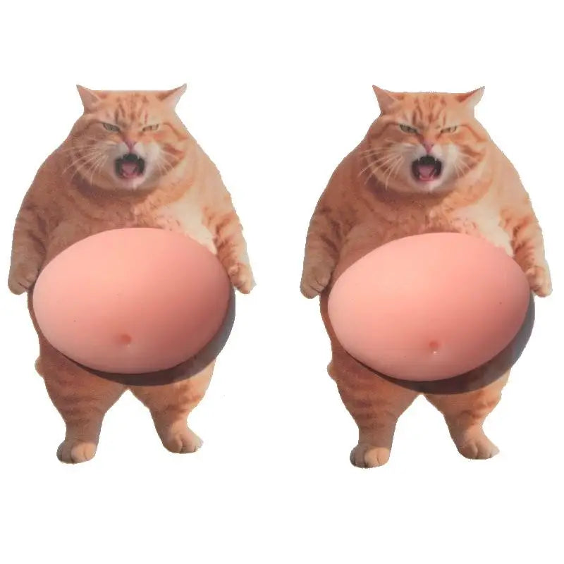 3D Cute Kawaii Dog Belly Sticker Silicone Soft Kitten Orange Outfit Qme E