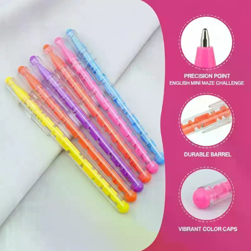 5 Creative Stationery Fun Puzzle Game Pen Maze Ballpoint Pens Stress Qme