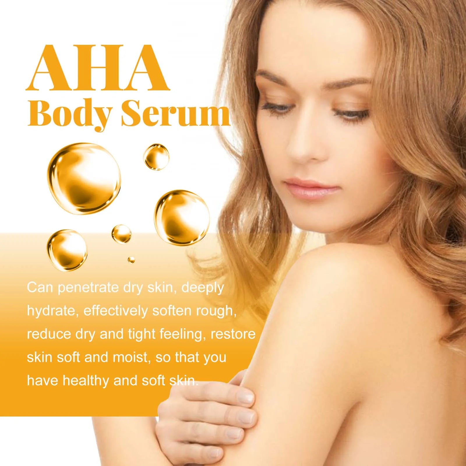 AHA Body Serum Moisturizing Brightening Spots Eraser Corrector Shrink Pore Repair Lighten Body Face Skin Hydrating Face Serum Qme