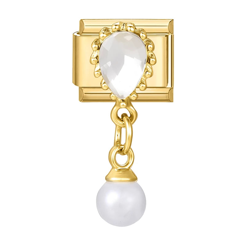 2026 Exquisite Bowknot Micro Inlaid Colored Zircon Pearl Italian