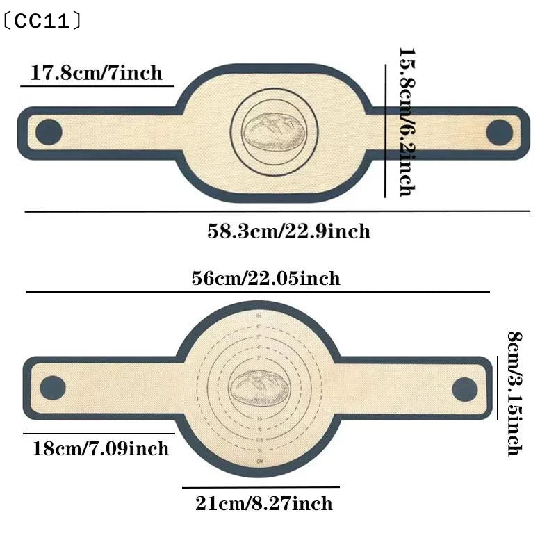 Silicone Baking Mat Dough Transfer Pad Instead Parchment Sling Long Qme