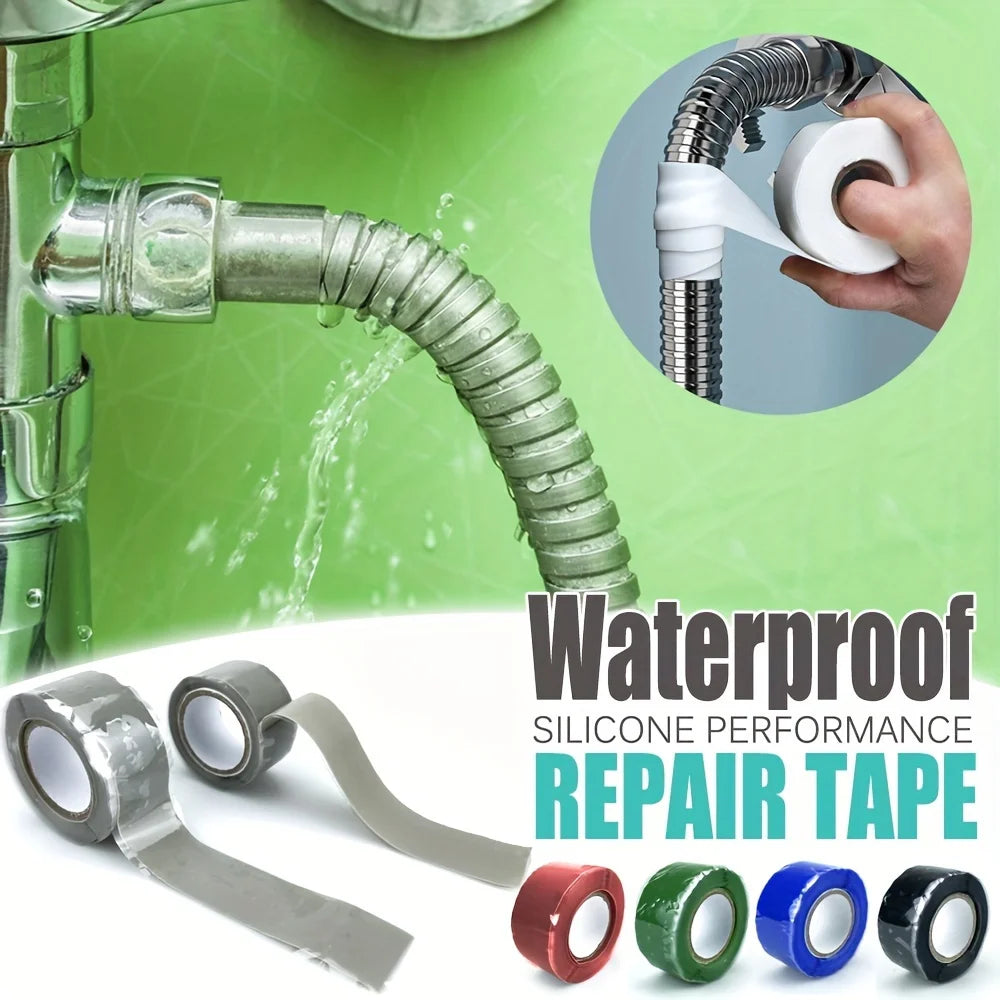1 Roll Self-Fusing Silicone Tape, Hose Repair Tape, Leak Proof Rubber Hose Tape, Pipe For Water, High Pressure Resistance Qme