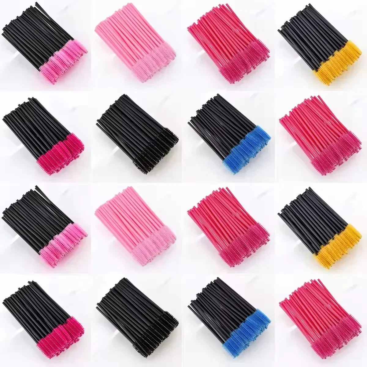 50/500pcs Disposable Eyebrow Eyelash Brushes Wands Eyelash Spoolies Applicator for Eyelash Extension Makeup Tool Wholesale Qme