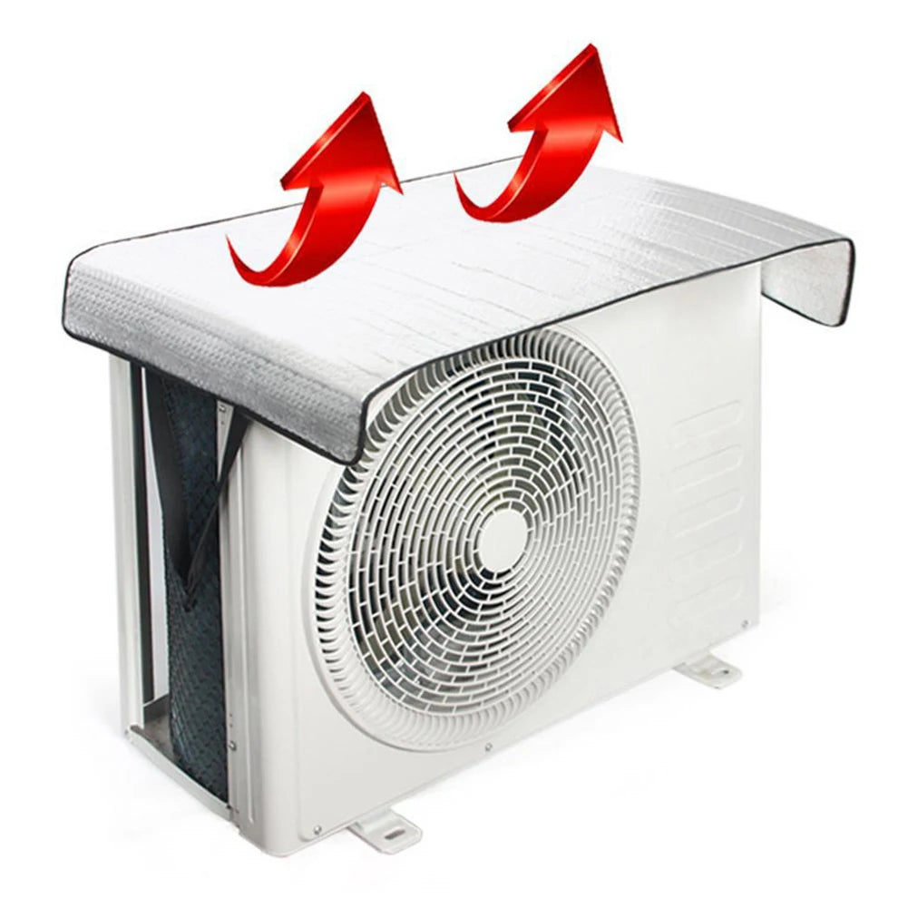 Outdoor Air Conditioning Cover Sun Rainproof Anti-Dust Cleaning Cover 46x95CM Air Conditioner Keep Cleaning Tool Qme