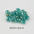 4mm glass beads plated Color faceted round crystal beads Jewelry beads for bracelet necklace Jewelry making DIY 150pcs Qme malachite green ab 4mm-150pcs