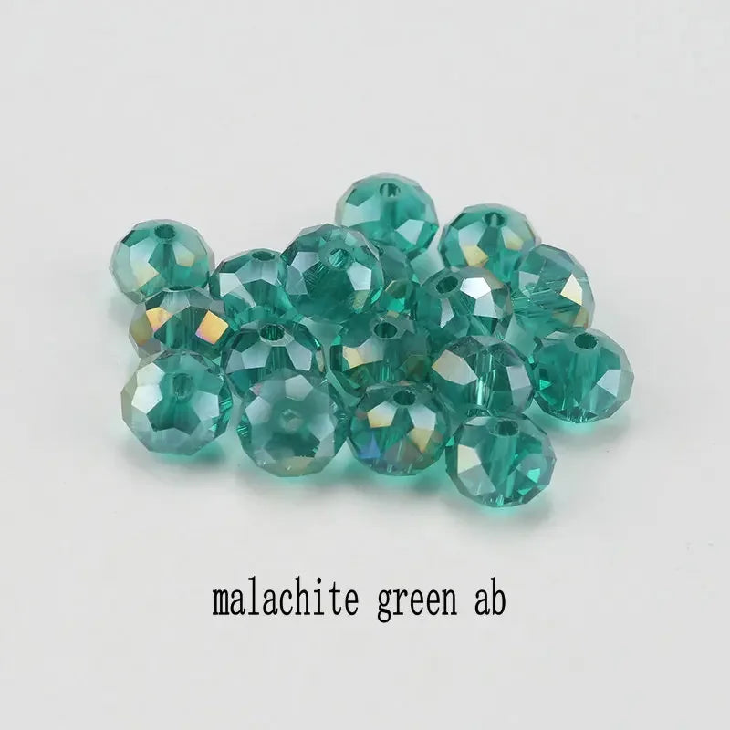 4mm glass beads plated Color faceted round crystal beads Jewelry beads for bracelet necklace Jewelry making DIY 150pcs Qme malachite green ab 4mm-150pcs