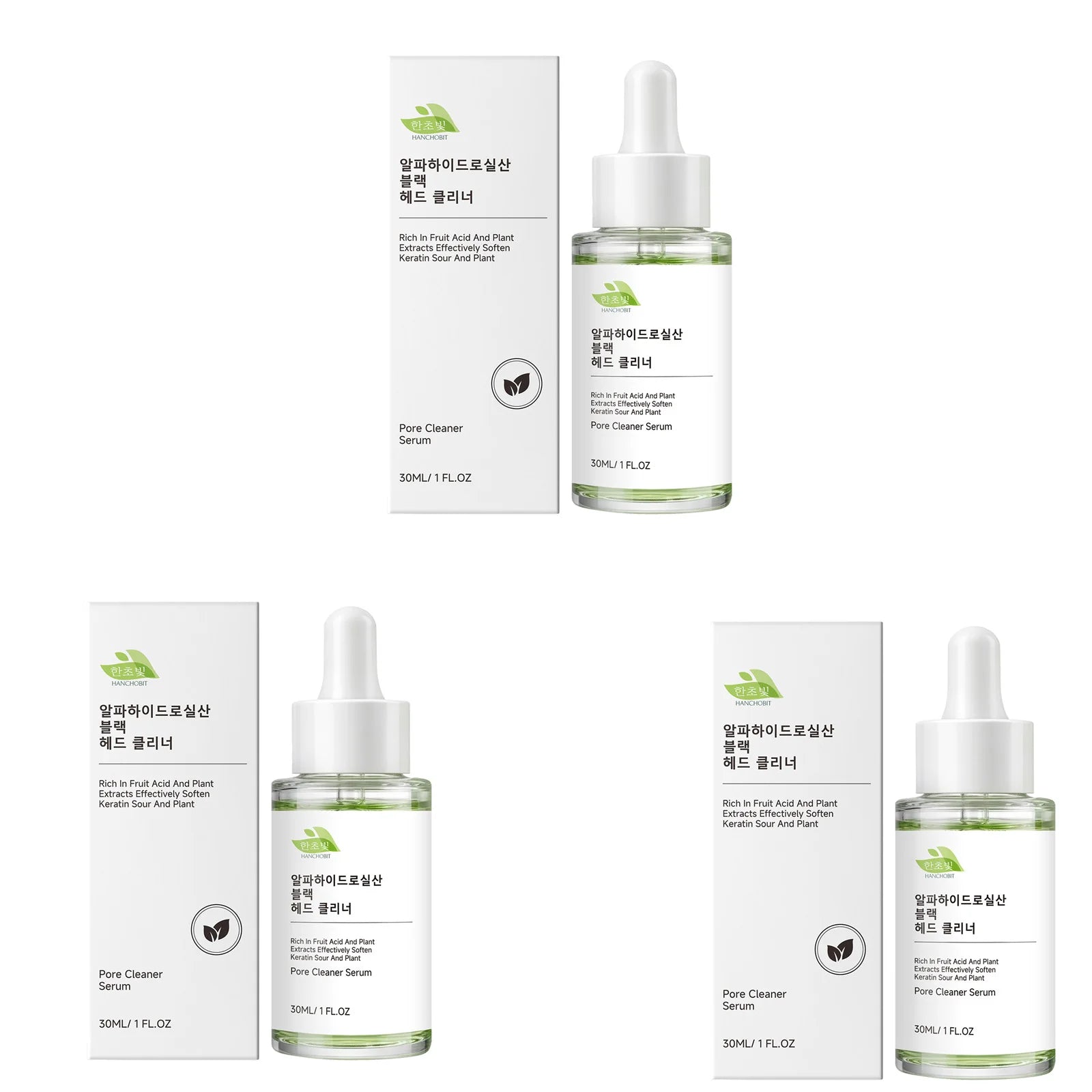 Hanchobit Pore Cleaner Serum Long Lasting Nourishment Improve Rough Skin Product Lightweight Moisturizier Pore Care Essence 30ml Qme 3 X 30ml Boxed