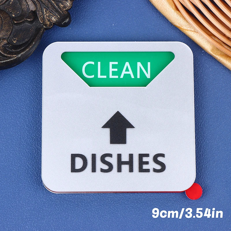 Sign Dishwasher Clean Magnet Dirty Indicator Washer Dish Kitchen Qme A4