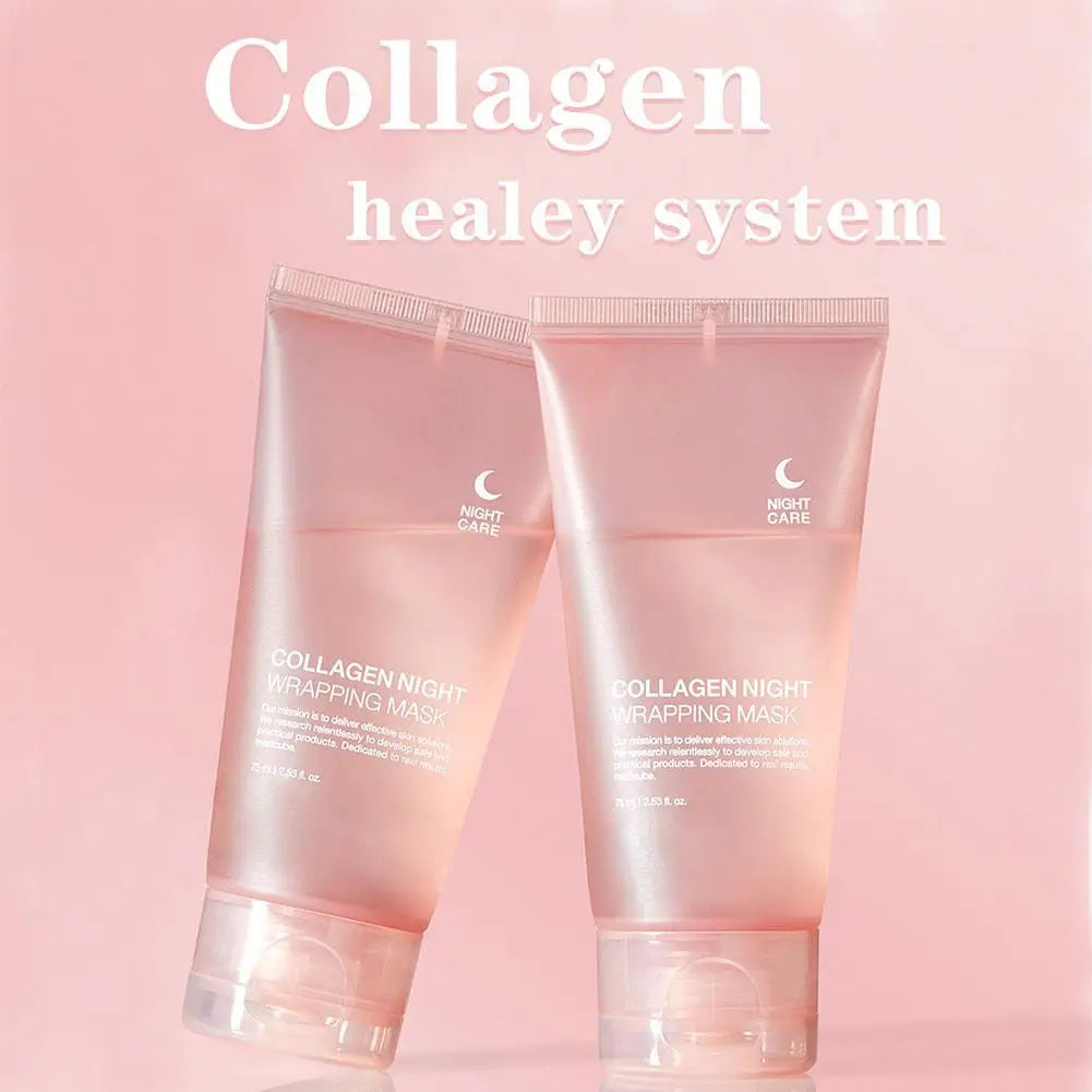 Hydrolyzed Collagen Overnight Facial Mask Wrapping Peel-off Hydrating Qme