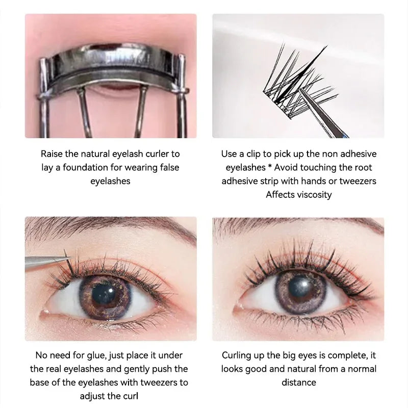 Buy1 Take 1 DIY 3D Cluster False Eyelashes Easy 3-Step Application Qme