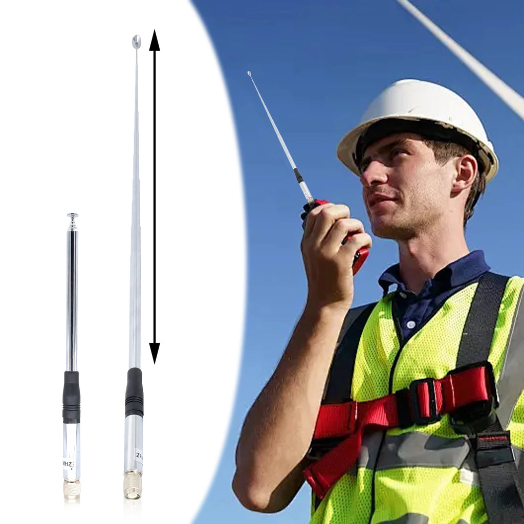27Mhz 9-Inch To 51-inch Telescopic/Rod Antennas TNC Male Connector CB Radio Antenna for CB Handheld/Portable Radio Qme