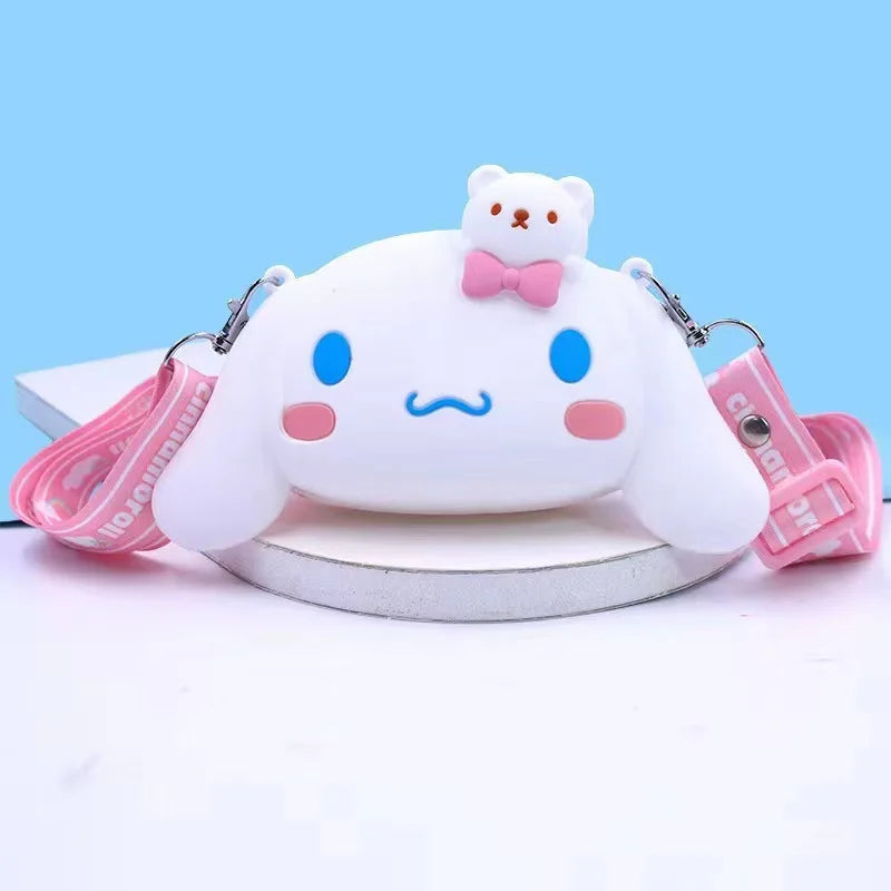 Hello Kitty Kuromi Coin Purse Cute Cartoon Student-Style Instagram-Inspired Fashion Bag Melody Silicone Crossbody Bag Qme 29