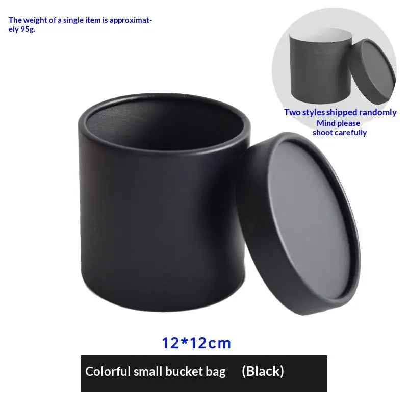 12x12cm Round Flower Box Arranged Gift Box Preserved Bouquet Elegant Box For Wedding Party Rose Flower Packaging Decoration Qme Black
