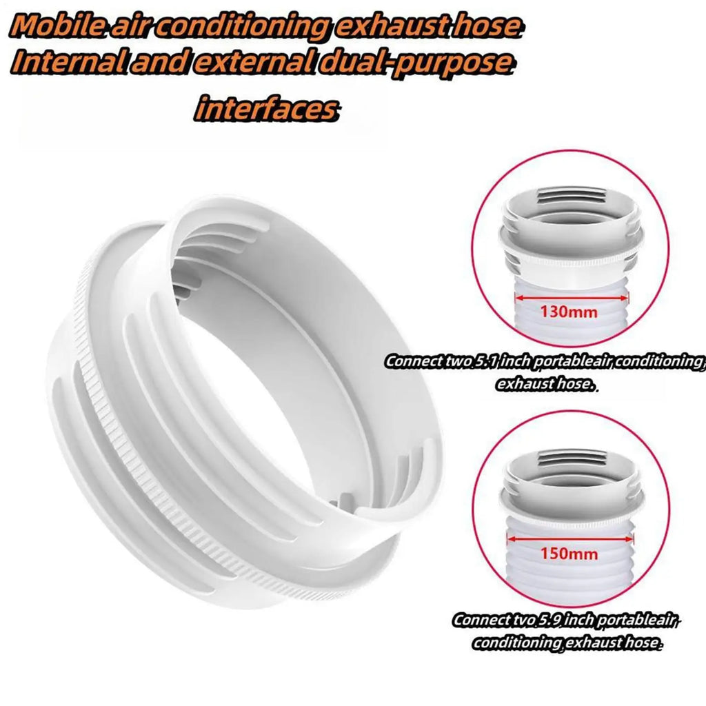 Air Conditioner Hose Adapter Portable AC Coupler Universal Hose Reducer Split Vent Conditioning Drain Screen Exhaust Connector Qme