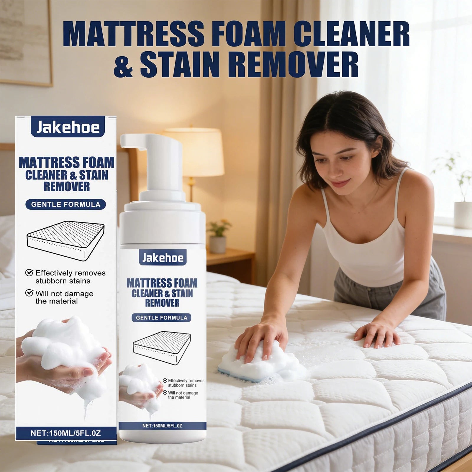 Fabric Carpet Cleaner Removing Stubborn Stains Prevent Yellowing Reduce Odor Refreshing Maintain Softness Mattress Cleaning Foam Qme