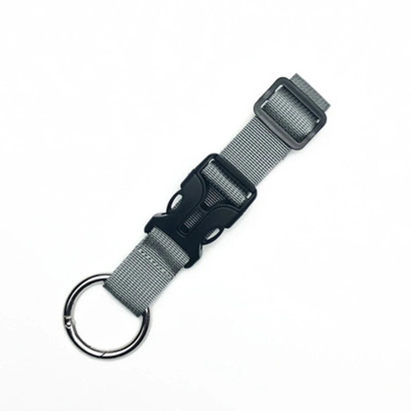1PCS Backbin Belt Buckle Luggage Band Multifunctional Backpack Nylon Hanging Buckle Portable Suitcase Hook Hanging Buckle Qme Gray