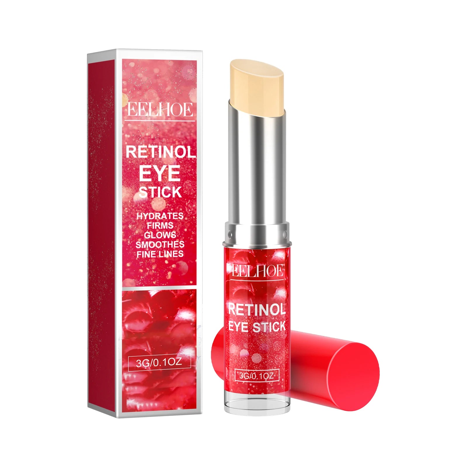 Retinol Eye Stick Anti-Wrinkle Lifting Firming Eye Cream Stick for Dark Circles & Fine Lines Moisturizing Brightening Skin Care Qme 3g Boxed