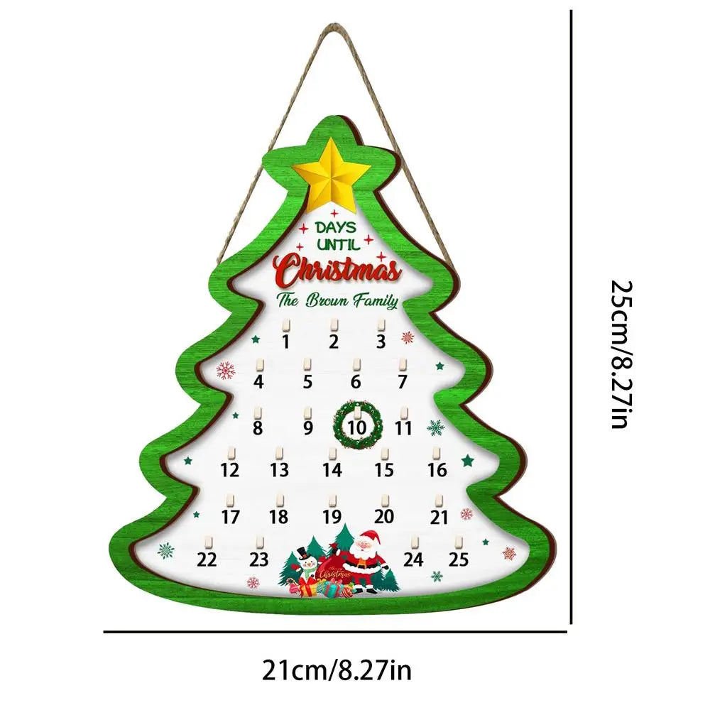 Christmas Calendar Advent 2025 Sign Home Decor Countdown Ornaments Qme 01 China Mainland as picture