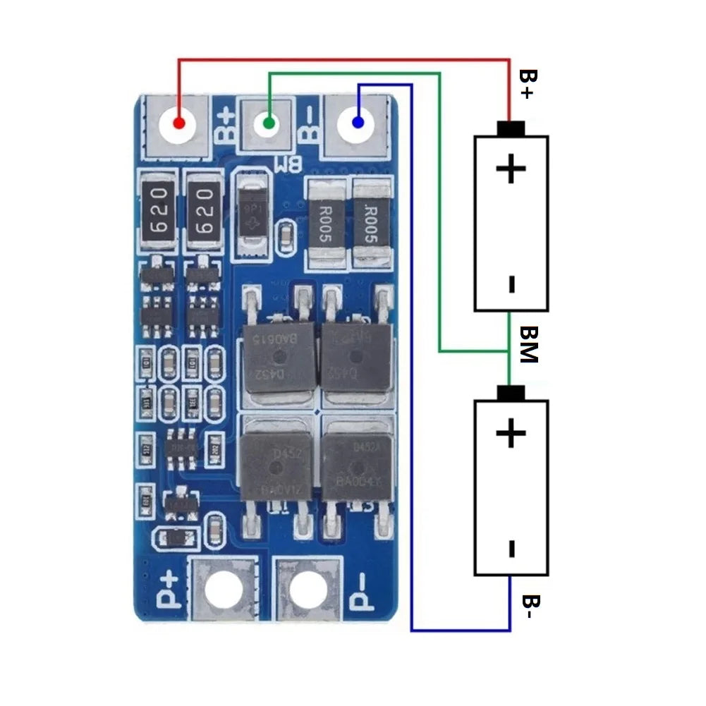 5PCS 2S 7.4V 8.4V 10A / / Charge For Protection Board Balancer Equalizer Power Tool Accessories Qme