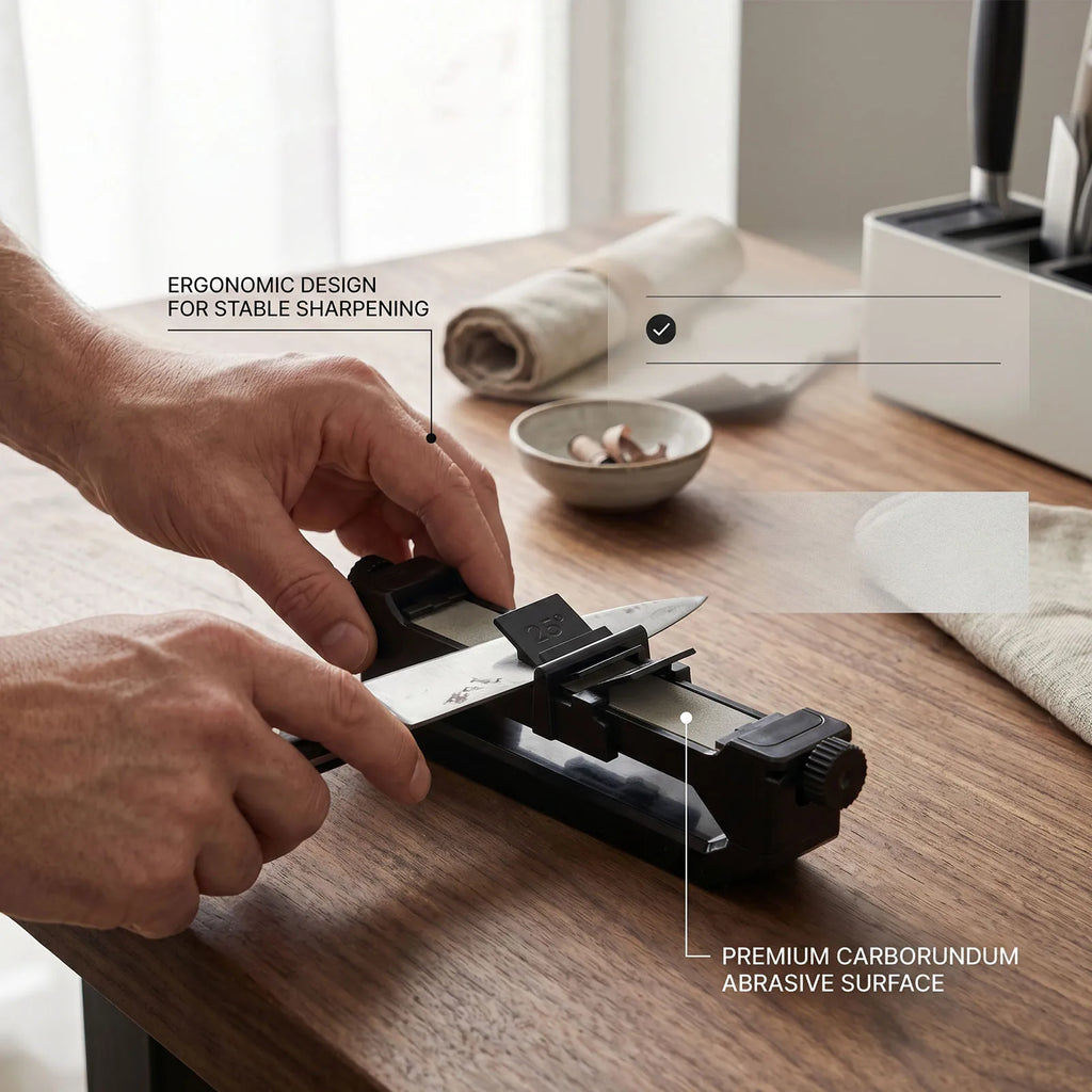 Knife Sharpener Angle Guide Kit 15 17 25 Degree Adjustable Sharpening Tool with Stone Guide for Kitchen Cutter Blades Qme