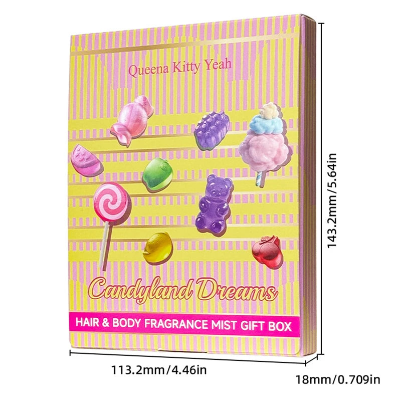 Sweet Fruit Candy Scented Perfume 5-piece Lollipop Fudge Bear Spray Qme