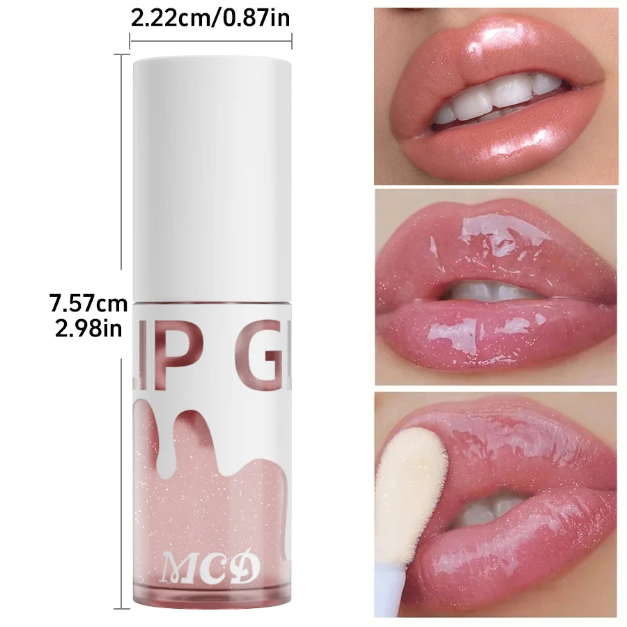 Glitter Shimmer Sexy Lip Oil Hydrating Plumping Coat Lipstick Qme
