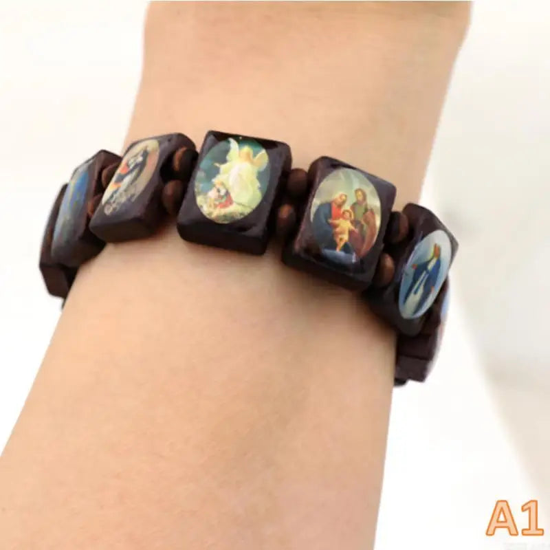 Spiritual Beaded Prayer Jewelry Devotional Wear Wooden Rosary Qme A1