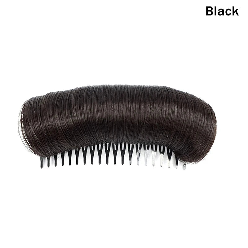Female Wig Cushion Hair Volumizing Fiber Insert Comb Invisible Fluffy Qme Black
