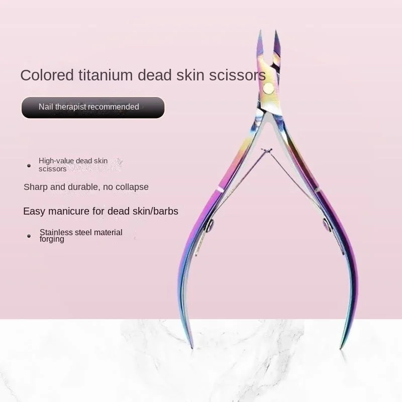 Colorful Nail Cuticle Nipper Clipper Scissor Plier Dead Skin Remover Qme