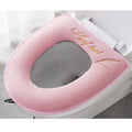 Universal Toilet Seat Cover Winter Warm Soft WC Mat Washable Removable Zipper Qme Pink