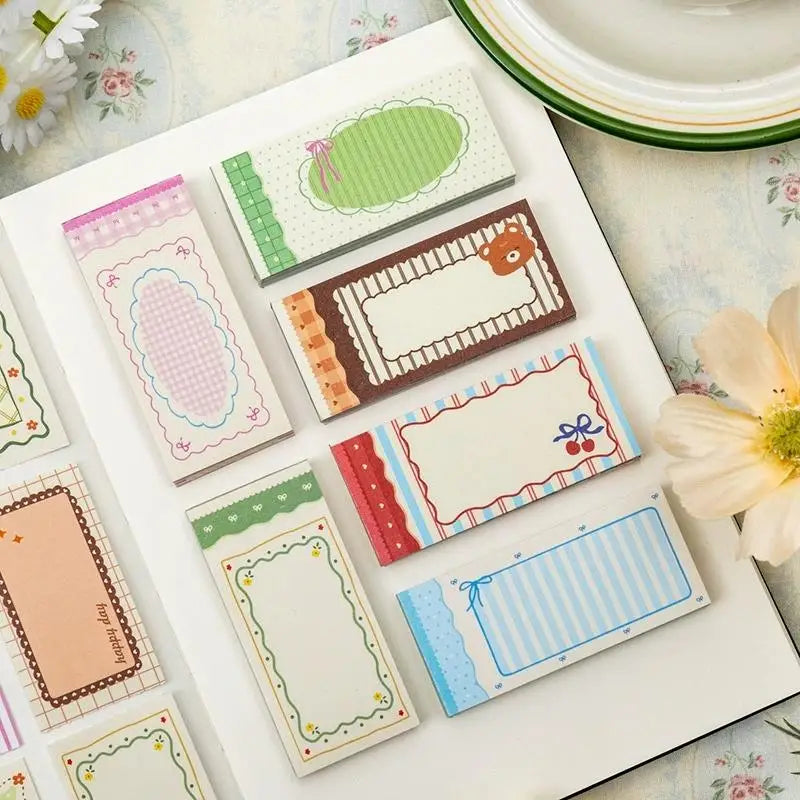 Vintage Border Note Stickers Tear Resistant DIY Decor Scrapbooking Qme