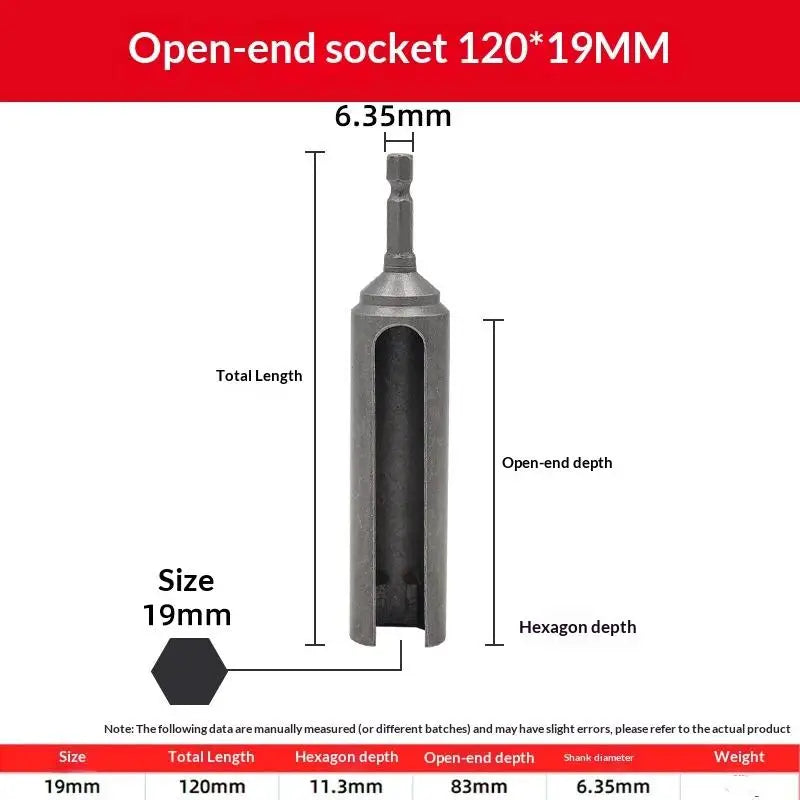 8- Extended Opening Sleeve Electric Screwdriver Socket Head Hexagon Qme 19x120