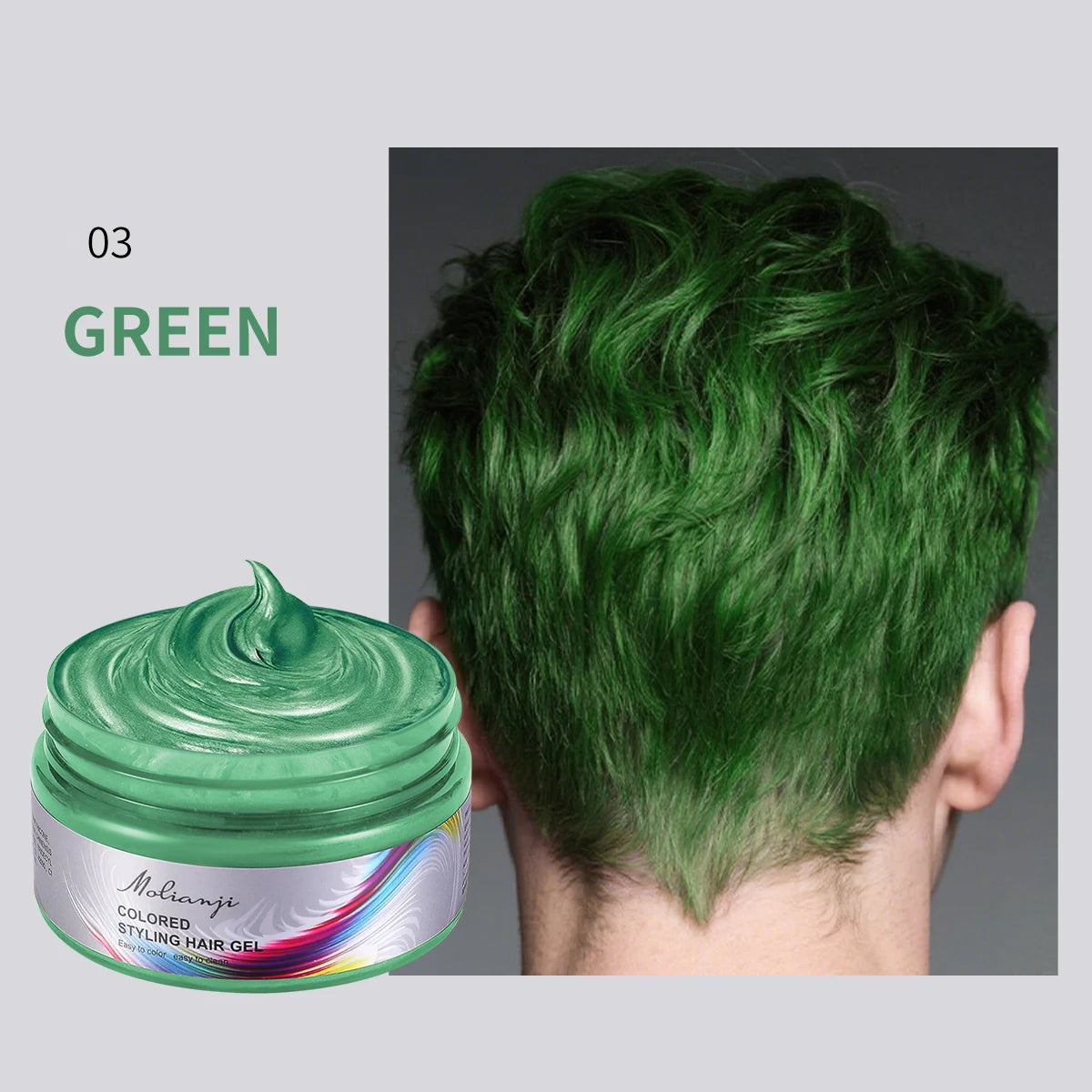 Hair Dye Styling Wax Long-lasting Formula Multiple Options Suitable Qme 03 GREEN
