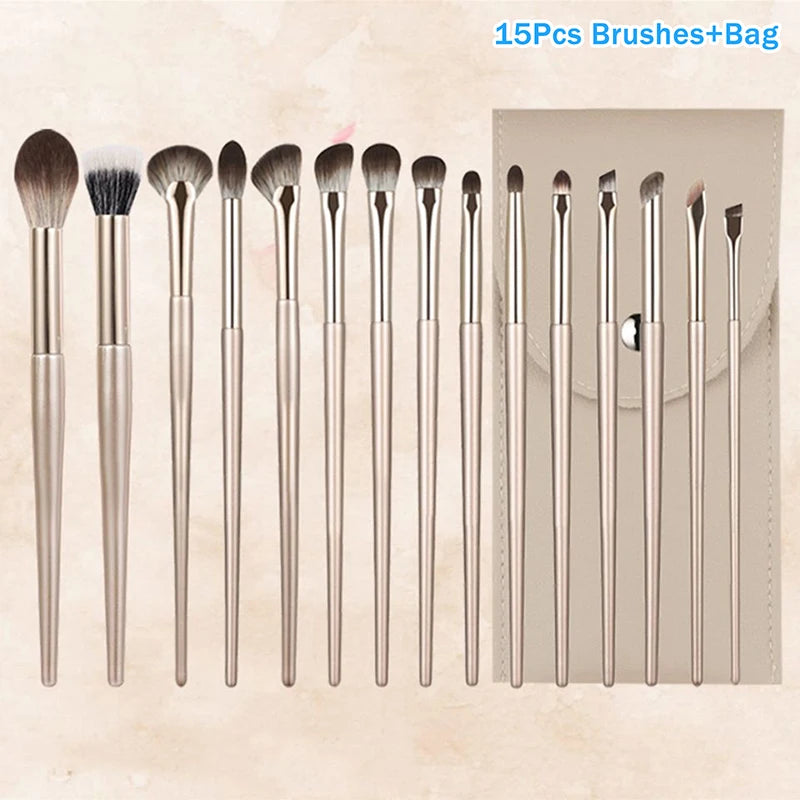 Eye Makeup Smudge Undercover Eyeliner Detail Small Brushes Soft Qme 15Pcs Bag