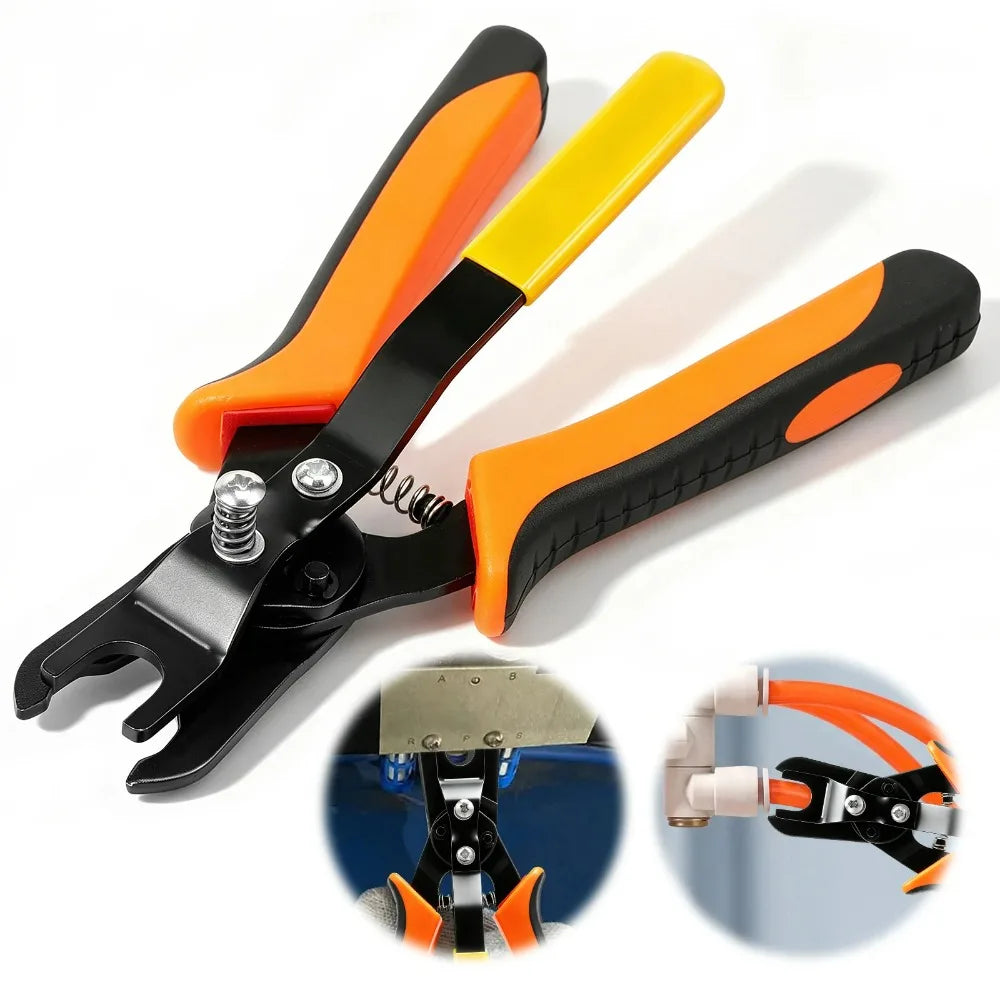 Press Type Air Tube Pliers Pneumatic Air Pipe Connector Quick Disconnect Disassembly Tool Industrial Maintenance Crimping Tool Qme