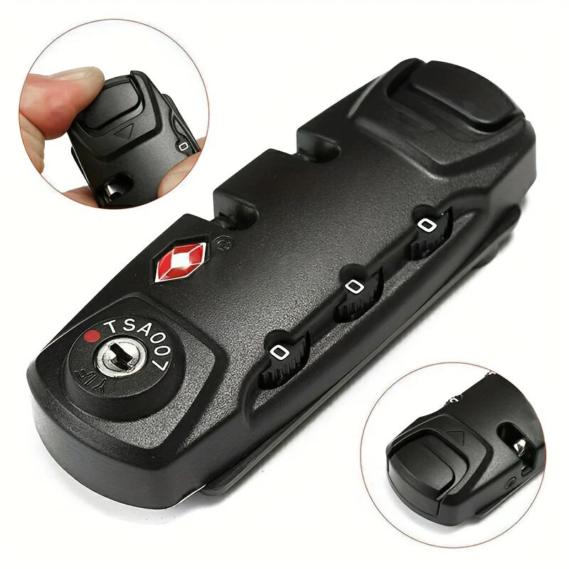 Travel Zipper Certified Luggage Password Lock, Backpack Anti-Theft 3-Digit Password Lock Qme