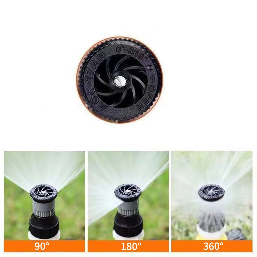 Garden Sprinkler 360° Rotation Irrigation Watering System Agriculture Ground Automatic Tube Adjustable Plug Buried Atomization Qme