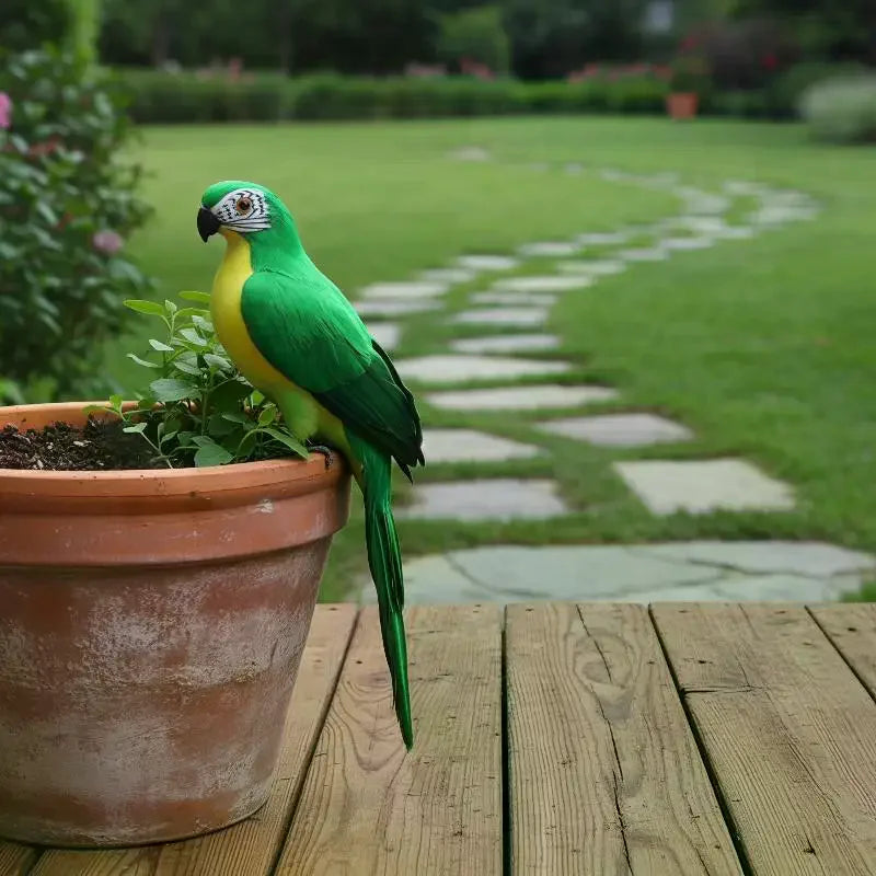 Simulation Parrot Garden Decoration Creative Lawn Figurine Ornament Animal Bird Outdoor Garden Party Prop Decoration Home Qme