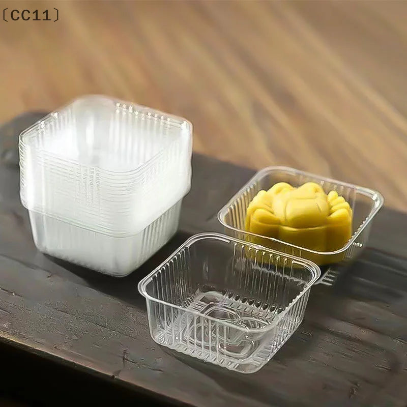 CC11100pcs Square Moon Cake Trays Mooncake Packaging Box Without Qme