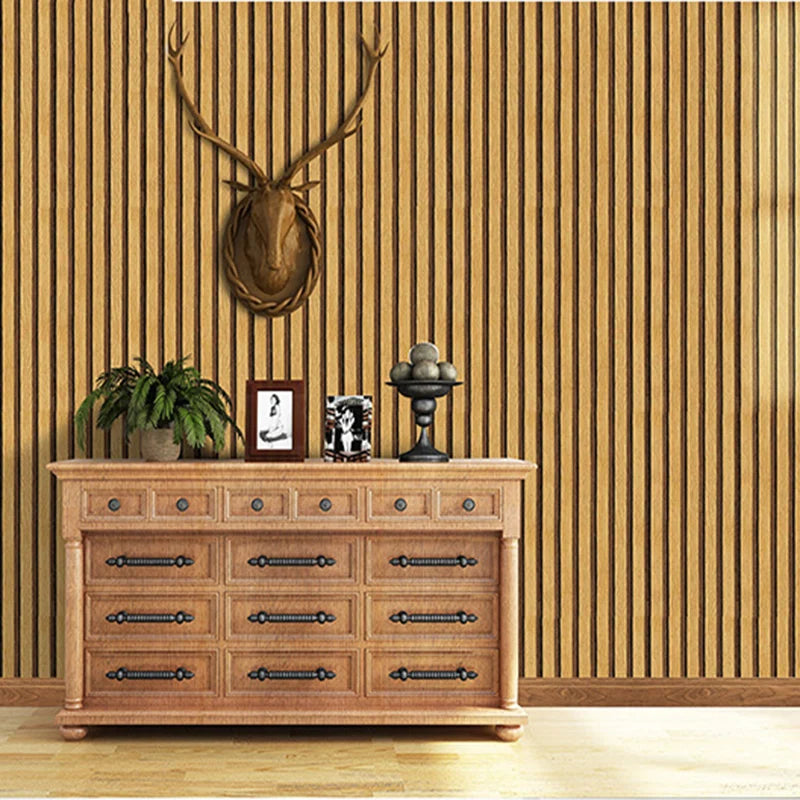 45cm Big Roll Home Decoration Background Wall Desk Cabinet Wallpaper Wood Stripes Waterproof PVC Self-adhesive Wall Stickers Qme