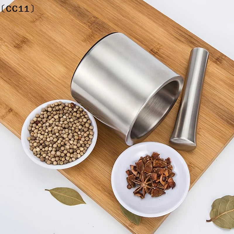 Stainless Steel Household Mashing Jar Anti-slip Thick Grinding Bowl Qme