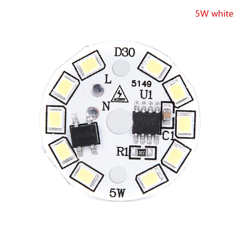LED Bulb Patch Lamp SMD Plate Circular Module Light Source Qme 5w white