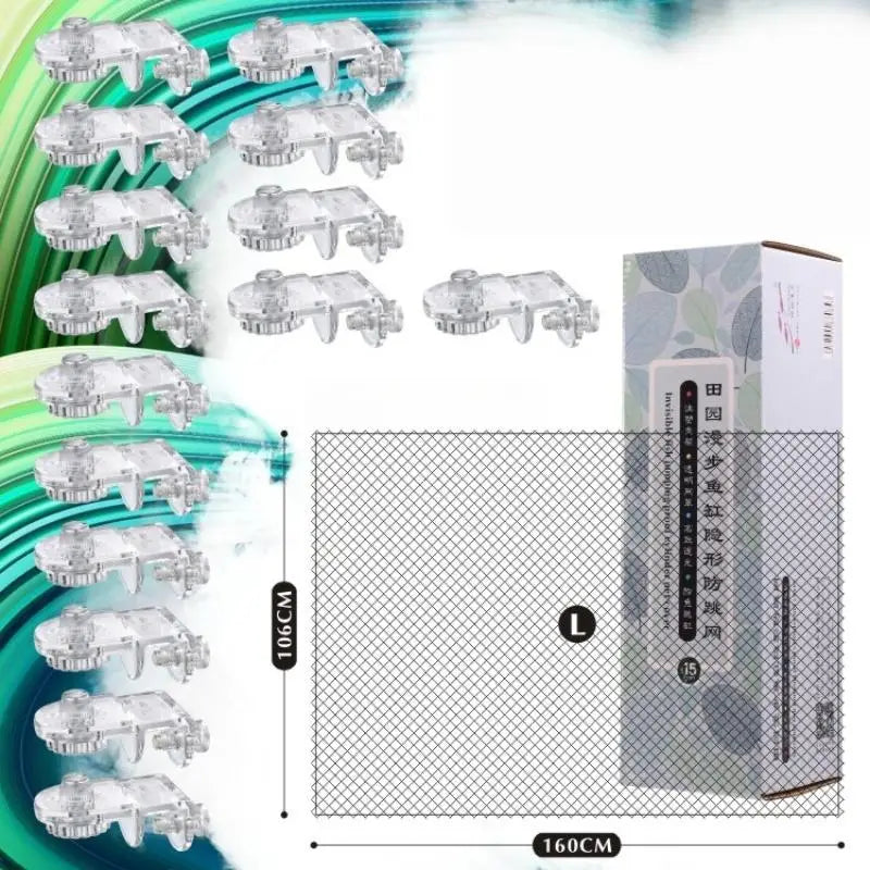 Fish Tank Net Anti Jumping Guard Pet Balcony DIY Accessories Aquarium Qme