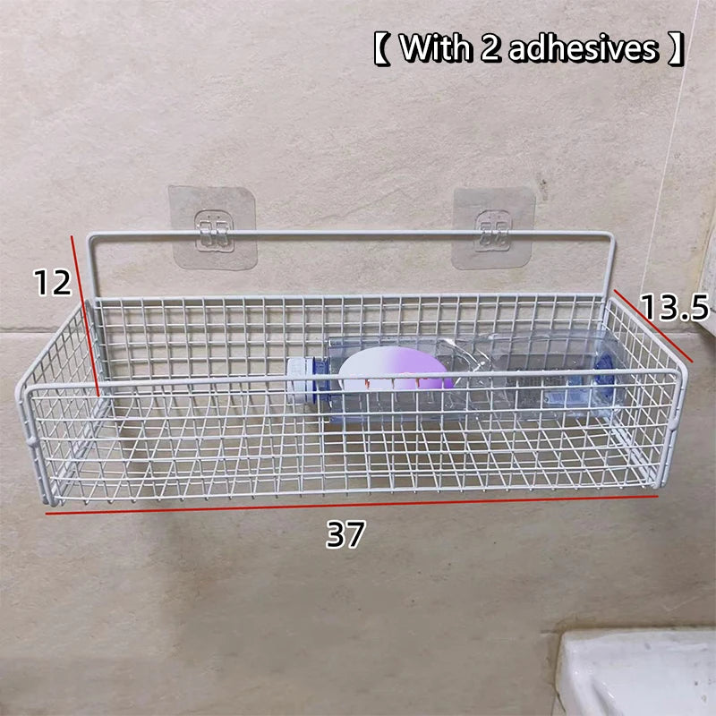 Kitchen And Bathroom Storage Rack No Drilling Required Wall-Mounted Storage Rack Qme A12