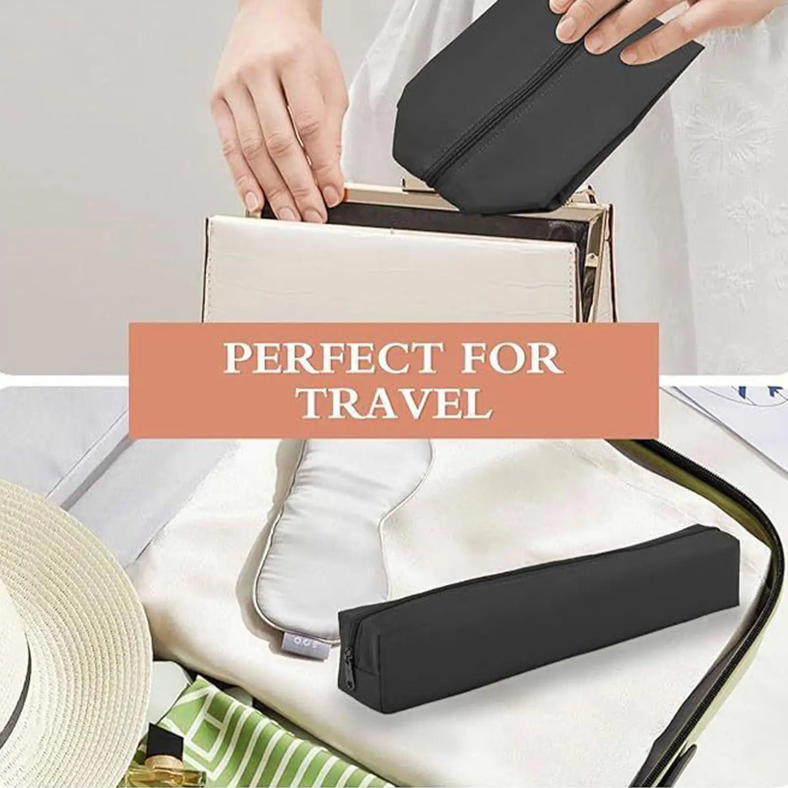 Flat Iron Travel Case Hair Straightener Organizer Heat Resistant Qme