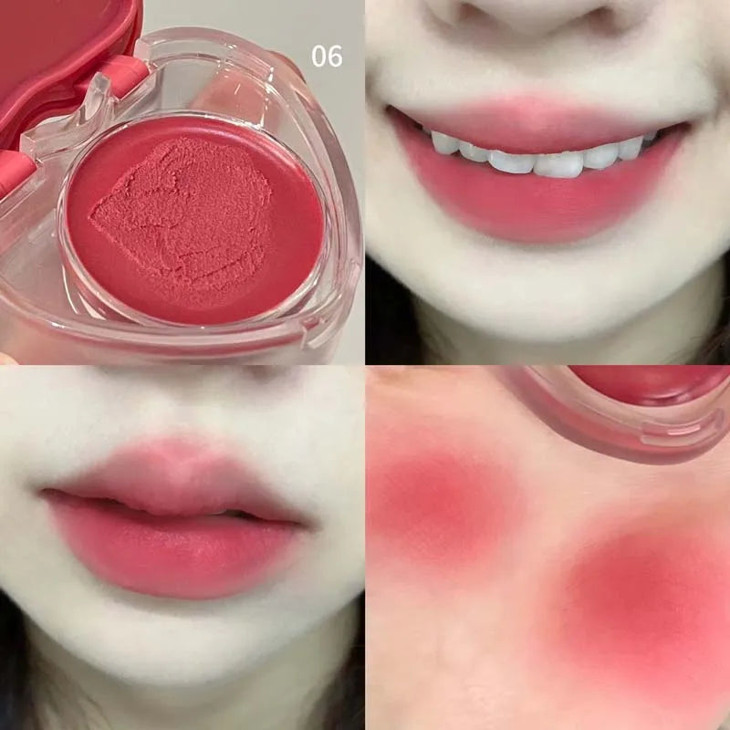 HERORANGE Lip Cheek Dual-purpose Mud Lipstick Natural All-match Matte Qme HR689-06